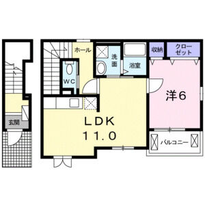 1LDK 間取り図