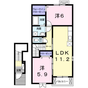 2LDK 間取り図
