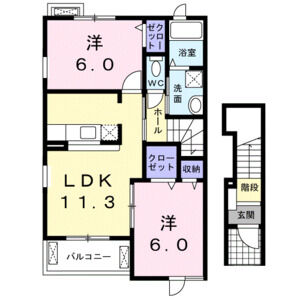 2LDK 間取り図
