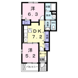2DK 間取り図