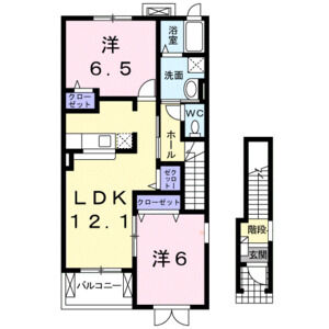 2LDK 間取り図