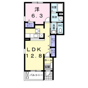 1LDK 間取り図