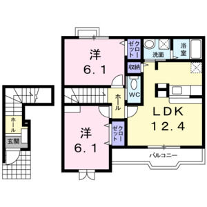 2LDK 間取り図