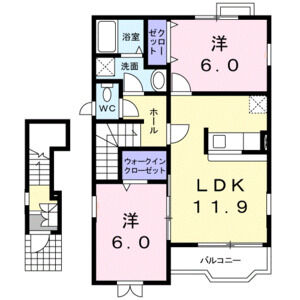 2LDK 間取り図