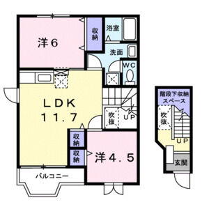 2LDK 間取り図