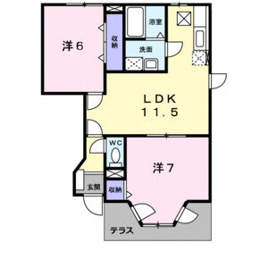 2LDK 間取り図