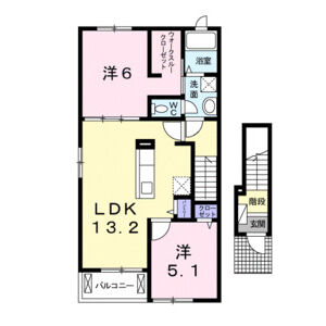2LDK 間取り図