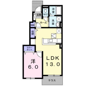 1LDK 間取り図