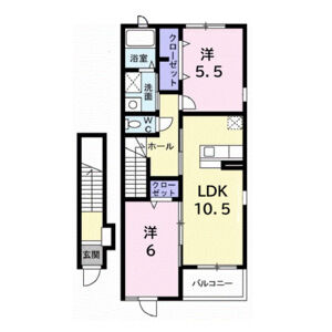 2LDK 間取り図