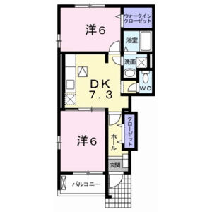 2DK 間取り図