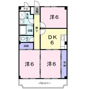 3DK 間取り図