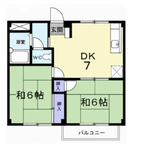 2DK 間取り図