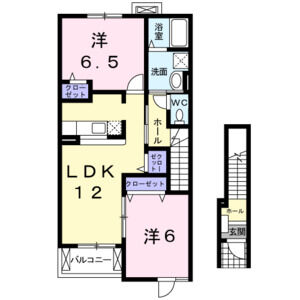2LDK 間取り図