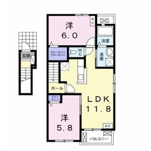 2LDK 間取り図