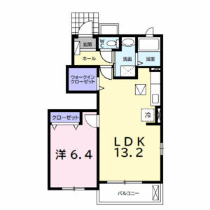 1LDK 間取り図
