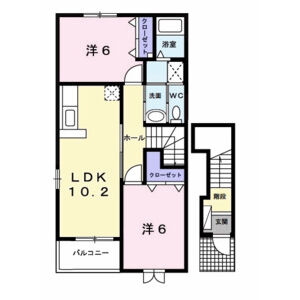 2LDK 間取り図