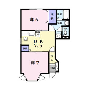 2DK 間取り図