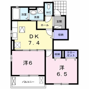 2DK 間取り図