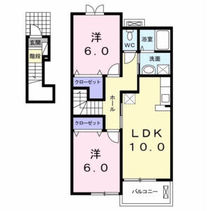 2LDK 間取り図
