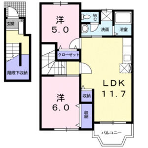 2LDK 間取り図