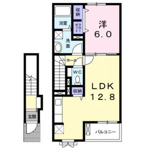 1LDK 間取り図