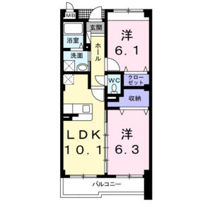 2LDK 間取り図