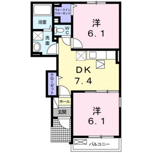 2DK 間取り図