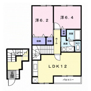2LDK 間取り図