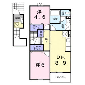 2DK 間取り図