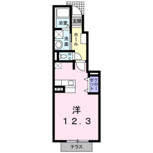 ワンルーム 間取り図