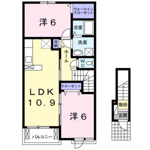 2LDK 間取り図