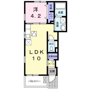 1LDK 間取り図