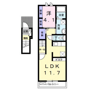 1LDK 間取り図