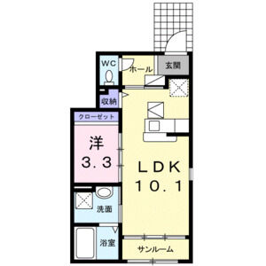 1LDK 間取り図