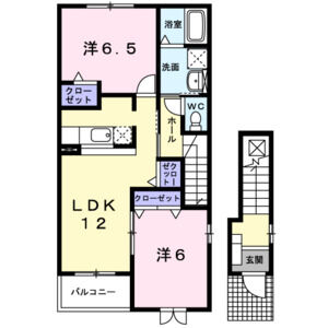 2LDK 間取り図