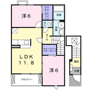 2LDK 間取り図