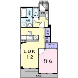1LDK 間取り図