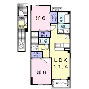 2LDK 間取り図