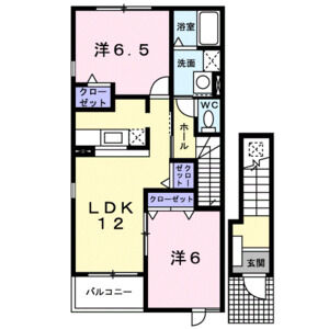 2LDK 間取り図