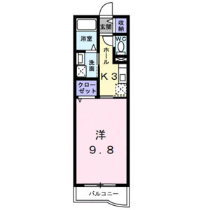 1K 間取り図