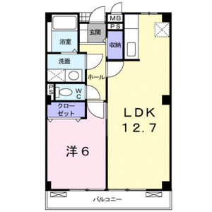 1LDK 間取り図