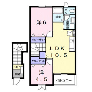 2LDK 間取り図