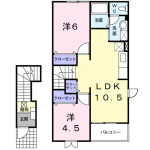 2LDK 間取り図