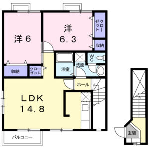 2LDK 間取り図