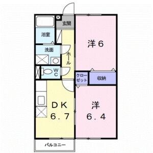 2DK 間取り図