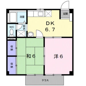 2DK 間取り図