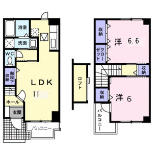 2LDK 間取り図