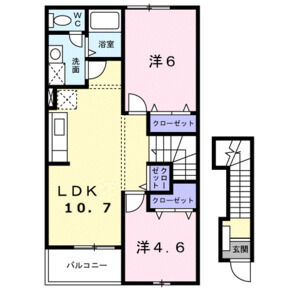 2LDK 間取り図
