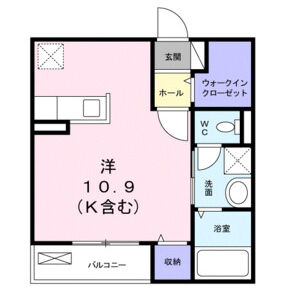 1K 間取り図