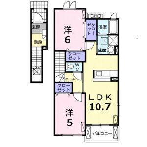 2LDK 間取り図